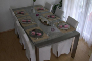 CNS-Tisch mit Crashglas