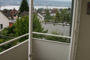 Glaswindfang mit Rahmen, zukappbar